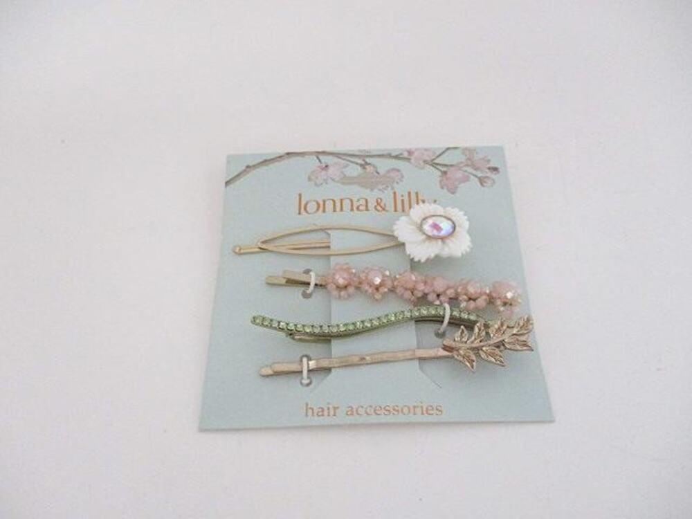 2029 NWT Lonna & Lilly 4-Pc. Gold-Tone Victorian Accessory & Bead Bobby Pin Set